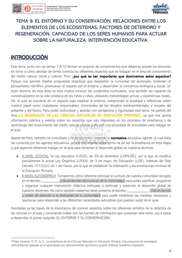 Tema 9 de Primaria: introducción