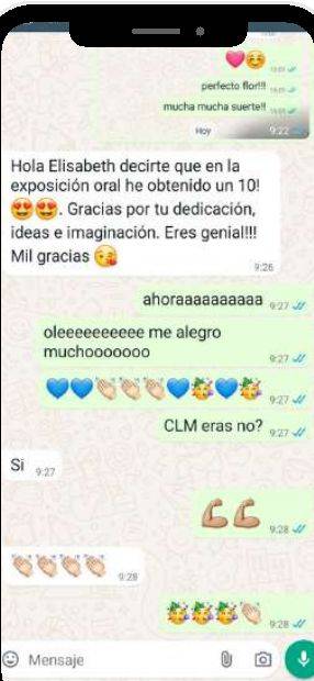 Mensaje de Natalia (Castilla-La Mancha) con su nota: 10