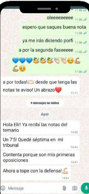 Mensaje de Nerea (Canarias) con su nota: 7,5