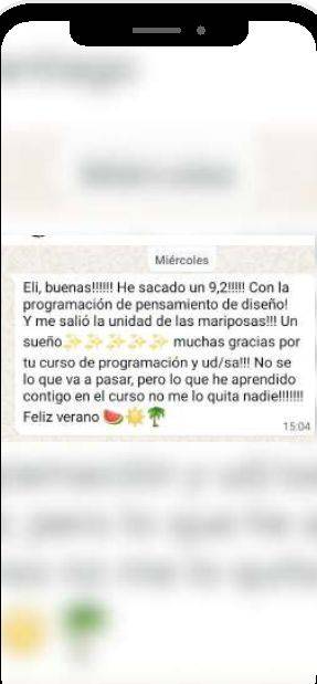 Mensaje de Matilde (Melilla) con su nota: 9,2