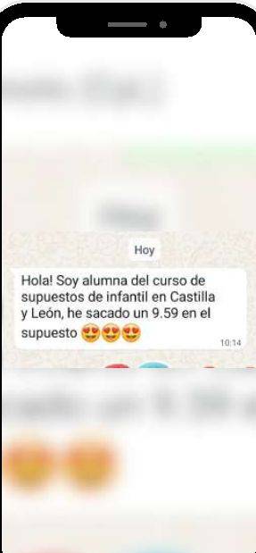Mensaje de Aida (Castilla y León) con su nota: 9,59