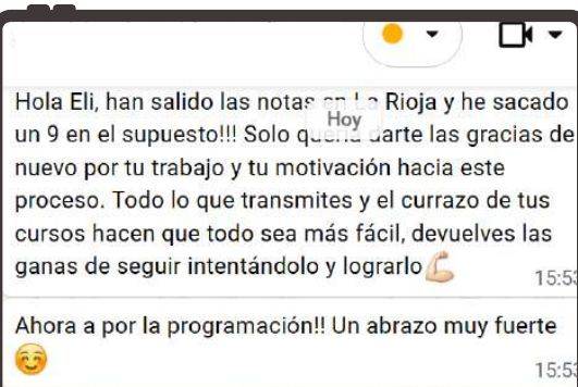 Mensaje de Ana (La Rioja) con su nota: 9 supuesto